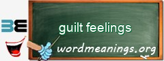 WordMeaning blackboard for guilt feelings